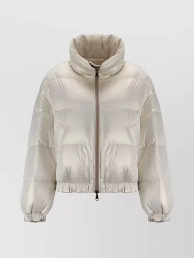 Brunello Cucinelli Reversible Down Jacket In White