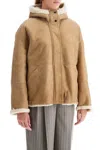 Brunello Cucinelli Reversible Shearling Jacket In Beige