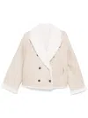 Brunello Cucinelli Reversible Shearling Jacket In Neutrals