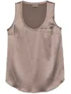Brunello Cucinelli Women Reversible Top In Brown
