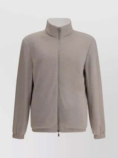 Brunello Cucinelli Reversible Waterproof High-necked Jacket With Cashmere And Silk Blend