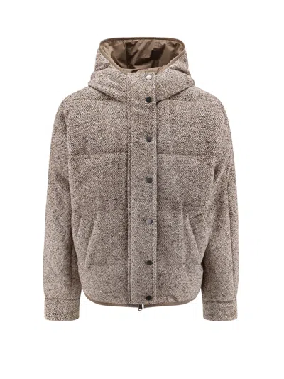 Brunello Cucinelli Reversible Wool And Silk Down Jacket