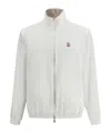 Brunello Cucinelli Reversible Zip-up Lightweight Jacket In White