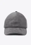 Brunello Cucinelli Rhinestone Embellished Baseball Cap In Gray