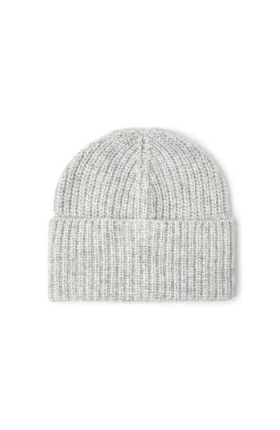 Brunello Cucinelli Rib Knit Beanie In Light Grey