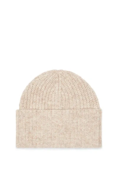 Brunello Cucinelli Rib Knit Beanie In Neutral