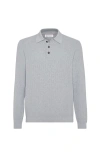 Brunello Cucinelli Cotton Polo Shirt In Gray