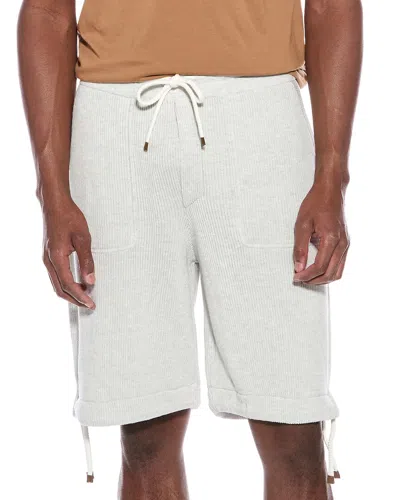 Brunello Cucinelli Rib Knit Short In Multi