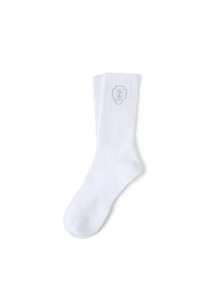 Brunello Cucinelli Rib Knit Socks In White