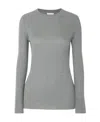 Brunello Cucinelli Rib Metallic Pullover In Gray
