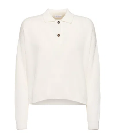 Brunello Cucinelli Rib Polo Sweater
