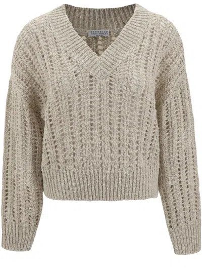 Brunello Cucinelli Rib Sweater Buff