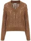 Brunello Cucinelli Women Rib Sweater R. Brown