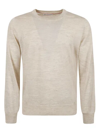 BRUNELLO CUCINELLI RIB TRIM PLAIN SWEATER
