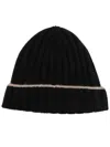 Brunello Cucinelli Men Ribbed Beanie In Black
