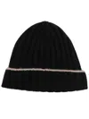 Brunello Cucinelli Ribbed Beanie In Black