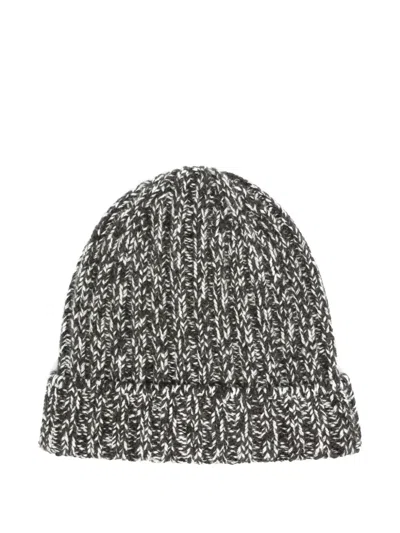 Brunello Cucinelli Ribbed Beanie Hat In Gray