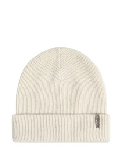 Brunello Cucinelli Kids' Ribbed Beanie Hat In Neutrals