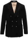 Brunello Cucinelli Tailored Cotton Cashmere Blazer With Double Vent In Black