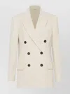 Brunello Cucinelli Ribbed Blazer Structured Shoulders In Neutral