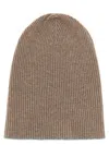 Brunello Cucinelli Ribbed Cashmere Beanie With Soft Stretch Fit In Brown