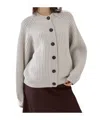 Brunello Cucinelli Cashmere Feather Yarn Cardigan In Gray