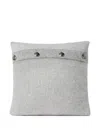 Brunello Cucinelli Ribbed Buttoned Cushion (40cm X 40cm) In Gray