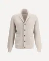 Brunello Cucinelli Beige Cotton Knitted Cardigan