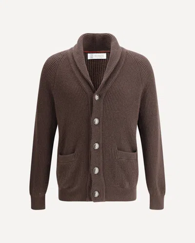 BRUNELLO CUCINELLI RIBBED CARDIGAN