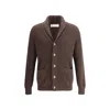 Brunello Cucinelli English Ribbed Knit Cardigan In Black