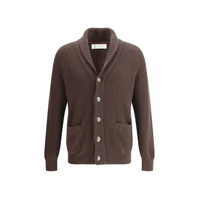 BRUNELLO CUCINELLI RIBBED CARDIGAN