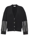 Brunello Cucinelli Ribbed Cardigan Sweater, Cardigans Black