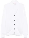 Brunello Cucinelli Ribbed Cardigan In White