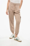Brunello Cucinelli Ribbed Cargo Pants With Rhinestone In Neutral