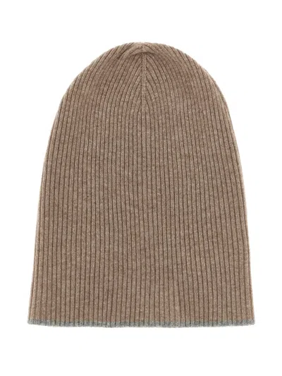 BRUNELLO CUCINELLI RIBBED CASHMERE BEANIE