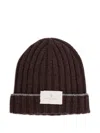 Brunello Cucinelli Men Beanie Cashmere Hat In Brown