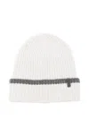 Brunello Cucinelli Ribbed Cashmere Beanie In Gray
