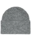 Brunello Cucinelli Ribbed Cashmere Beanie In Grey