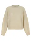 Brunello Cucinelli Sequin Crew Neck Sweater In Neutral