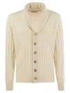 Brunello Cucinelli Luxury Cashmere Cardigan With Scarf Collar