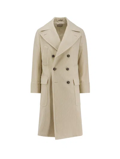 BRUNELLO CUCINELLI RIBBED CASHMERE COAT