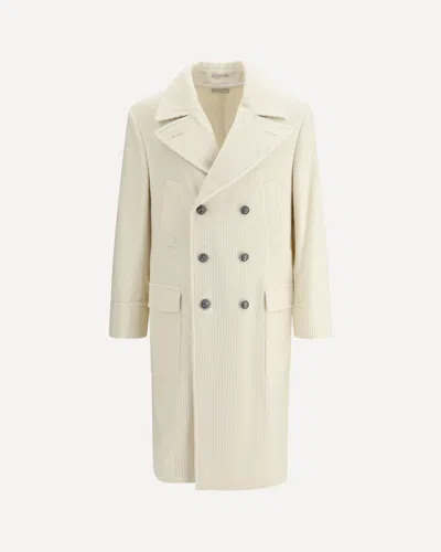 BRUNELLO CUCINELLI RIBBED CASHMERE COAT