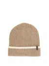 Brunello Cucinelli Monili Ribbed Beanie In Brown