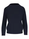 Brunello Cucinelli Ribbed Cashmere Jumper In Blue