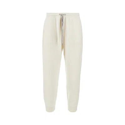 BRUNELLO CUCINELLI RIBBED CASHMERE PANTS
