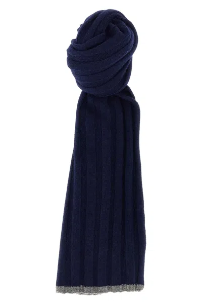 Brunello Cucinelli Ribbed Cashmere Scarf In Multi