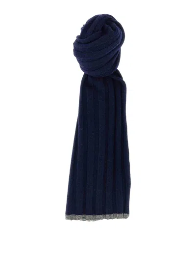 BRUNELLO CUCINELLI RIBBED CASHMERE SCARF