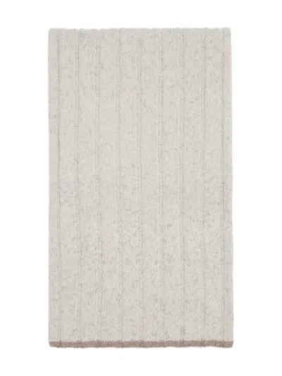 BRUNELLO CUCINELLI RIBBED CASHMERE SCARF