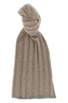 Brunello Cucinelli Men Ribbed Cashmere Scarf In Sand