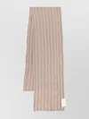 Brunello Cucinelli Ribbed Cashmere Scarf With Contrasting Profile